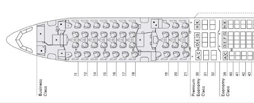 キャセイA330のシート