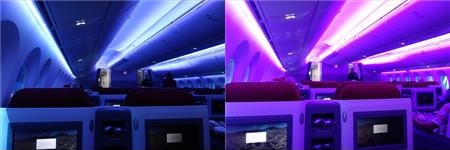 ラン航空の色んな機内照明