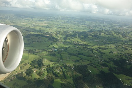 上空から見たニュージーランド