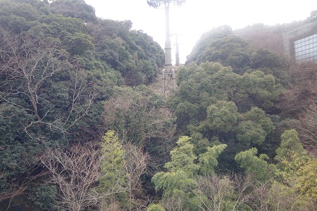 ロープウェイで眉山へ