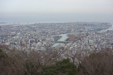 眉山頂上から見た徳島市内