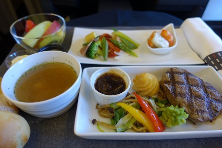 JAL上海線ビジネスの機内食