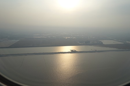 機内から見る上海