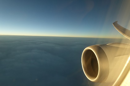 JAL機から見た上空