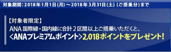 ANAプレミアムポイントのキャンペーン