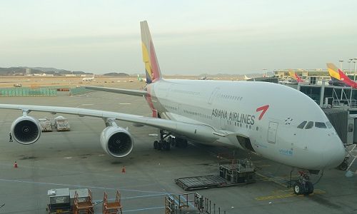 アシアナ航空ビジネスクラス。世界最大A380は2019年度も成田線で運行中。