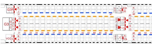 タイ航空エアバスA330-300のシートピッチ