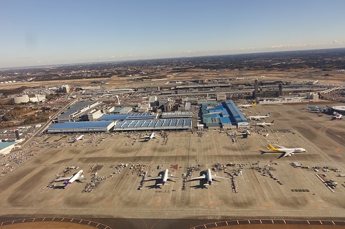 上空から見た成田空港