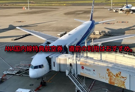 ANA国内線特典航空券のこんな使い方。直前でも意外と空きあり！