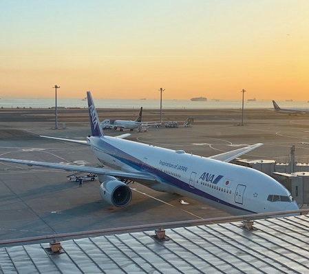 羽田空港のANA機