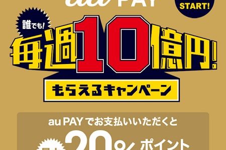 【1日6,000ポイントが上限へ】au PAYキャンペーンで最大20％還元！1人最大7万ポイント！