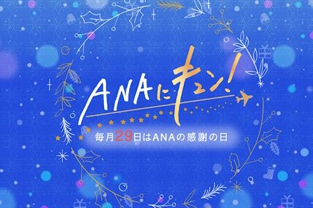 ANA国内線、最大50％減額マイルキャンペーンはおすすめ！ANAキュンは11月29日のみ。